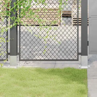Produktbild von Möbel Pfostenträger Quadratisch 12 Stk. Silber 91x91mm Stahl Verzinkt - Zaunzubehör 42000011