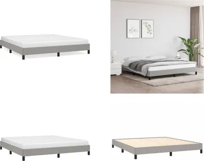 Produktbild von vidaXL Bettgestell Hellgrau 180×200 cm Stoff - Bettgestell - Bettgestelle - Bettrahmen - Bett
