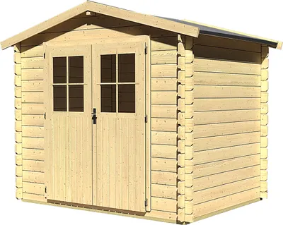Produktbild von Karibu Blockbohlenhaus Skandi 1 naturbelassen inkl. Fußboden und Dacheindeckung