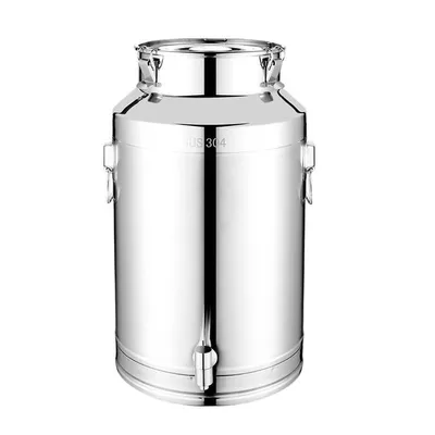 Produktbild von 35 L Edelstahl-Milcheimer, versiegelter Deckel, langlebig – für Milch, Wein & Flüssigkeiten, stabiler Tragekrug