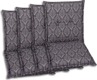 Produktbild von GO-DE Textil, Sesselauflage Niederlehner, 4er-Set, Farbe: anthrazit, Maße ca.: 100 cm x 50 cm x 7 cm