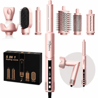 Obrázok produktu pre Atopskins Pro Air Styler 8 v 1 s difuzérom – 1300 W teplovzdušná kefa, Coanda styler na kučery, 110 000 ot./min., 3 rýchlosti, 4 teploty, ružový