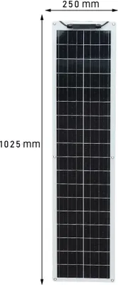 Produktbild von Flexibles Solarpanel, hohe Effizienz 24%, leichtes Design, 19,8 V 50W