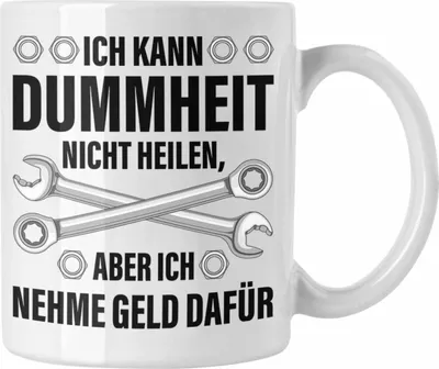 Produktbild von Trendation - KFZ Mechaniker Geschenk Lustig Tasse Automechaniker Handwerker Mechatroniker Werkstatt Tasse (Weiß)