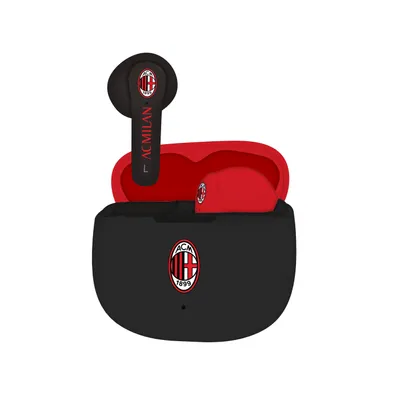 Produktbild von AC Milan TECHMADE Kopfhörer Kabellos In Ear, Kopfhörer mit Ladebox Rot/Schwarz
