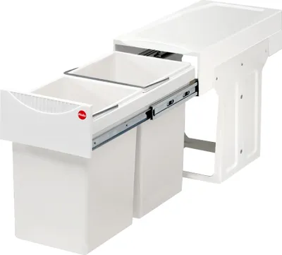 Image de Collecteur de déchets Hailo 3666001 TA Swing Tandem 2x 15 litres