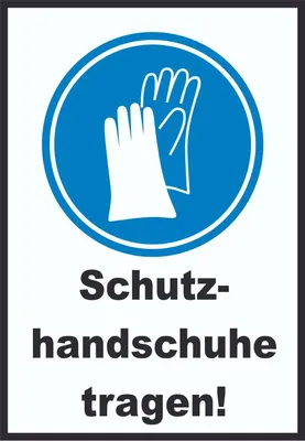 Produktbild von Schutzhandschuhe tragen Schild  A4 Rückseite selbstklebend