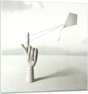 Produktbild von Bilder auf glas - Einteilig - Modern Hand Drachen - 60x60cm - Glasbilder - Wandbilder - Bilder - zum Aufhängen bereit - Wanddekoration aus Glas - Glas Bilder - Wandbild auf Glas - GAC60x60-4697