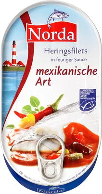 Produktbild von NORDA Heringsfilets in feuriger Sauce mexikanische Art 200g