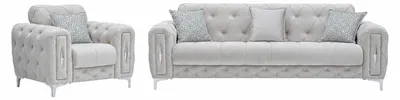 Produktbild von Sofa Set Patna, Hellgrau-Beige Stellvariante 3+1