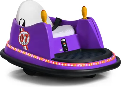 Image de Auto-tamponneuse électrique 6 V pour enfants avec lumières et musique, violet