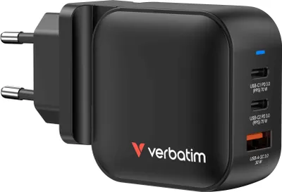 Image de Verbatim Chargeur Gan 70W 3 Ports