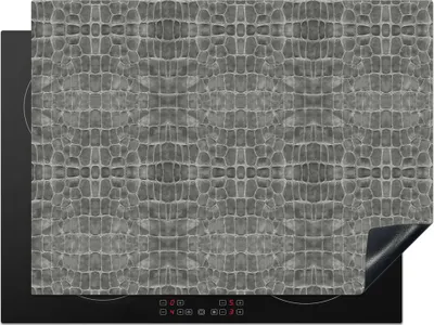 Produktbild von KitchenYeah© Herdabdeckplatte Leder - Textur - Tiere , 70x52cm, Küche Deko, Glaskeramikkochfeld Herdabdeckung, Abdeckplatte fùr Kochfeld