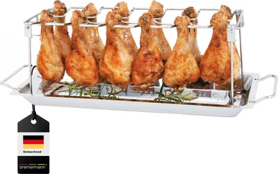 Immagine prodotto di supporto per cosce di pollo bremermann per 12 cosce o ali di pollo