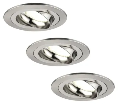 Produktbild von Ledvion 3er Set LED Einbaustrahler Rund 3W dimmbar Neutralweiss