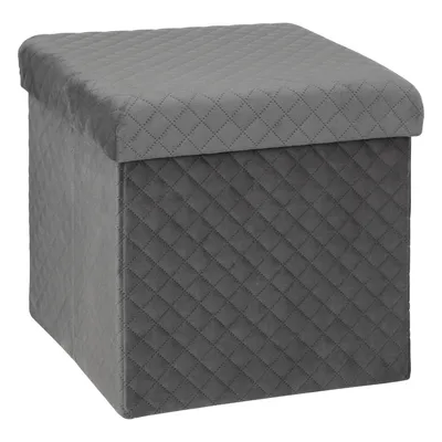 Produktbild von 5FIVE SIMPLY SMART WELVET Klapp-Pouffe grau 31x30x31 cm