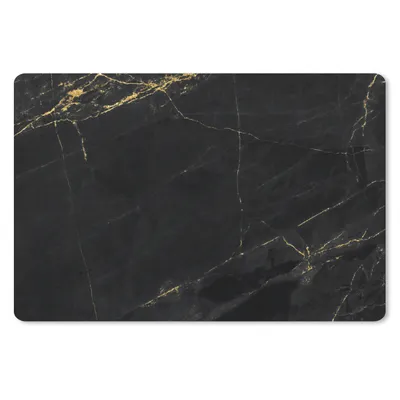Obrázek produktu pro Podložka pod myš - Mramor - Černá - Zlatá - Elegantní - Mramorový vzhled - Design - 27x18cm - Podložka pod myš
