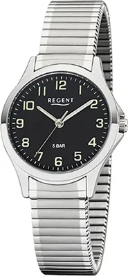 Produktbild von Regent Metall Damen Uhr 2242415 Analog Armbanduhr silber Zugarmband D2UR2242415