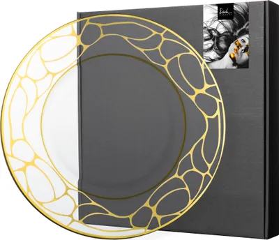 Produktbild von Eisch Vorteilset 2 Stück Teller 516/32 im Geschenkkarton STARGATE GOLD 49951632 und Geschenk + Spende