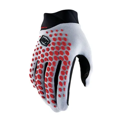Produktbild von 100% SPEEDLAB Langfinger-Fahrradhandschuhe - GEOMATIC - Grau/Rot M