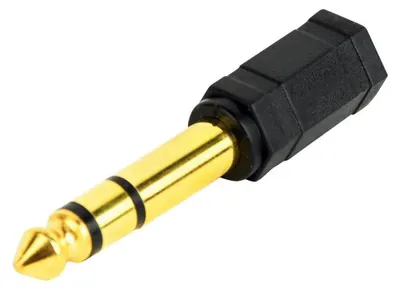 Produktbild von Gembird A-6.35M-3.5F, Passiv, Audio-Adapter, Schwarz, 14 g, 90 mm, 130 mm