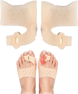 Immagine prodotto di Tutore per alluce valgo con separatori per le dita, in silicone, per uomo e donna, per la correzione del piede
