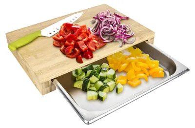 Produktbild von Schneidebrett mit ausziehbarer Ablage