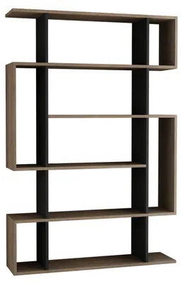 Image de Bibliothèque en bois « Mito » - 110 x 25 x 161 cm - Chêne Sonoma anthracite