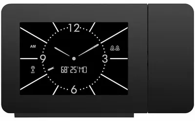 Image de Réveil à projection radio-piloté avec double réveil et thermo-hygromètre