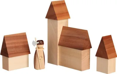 Productafbeelding van Nachtwachterpoppetje met stadsdecor (15 cm) van Seiffener volkskunst