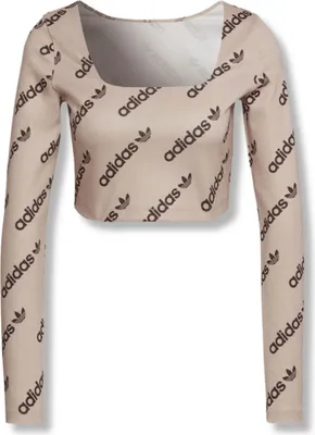 Produktbild von Adidas Damen Langarm Crop Sport-T-Shirt beige XS