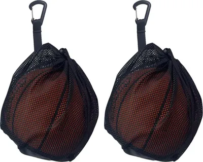 Produktbild von 2er Pack Ballnetz-Tasche – Sporttasche mit Tragegriff, Aufbewahrung für Basketball, Volleyball, Fußball, mit Extra-Reißverschlussfac