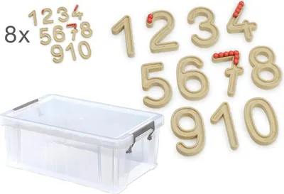 Produktbild von TimeTEX Klassensatz Ziffernsatz 1-10, 8-tlg., in Box