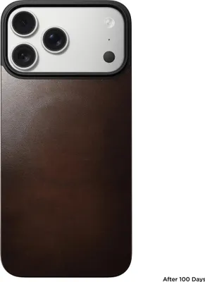 Obrázek produktu pro Nomad Magnetic Leather Back, rustic brown (Horween), Magsafe - iPhone 17 Pro Max