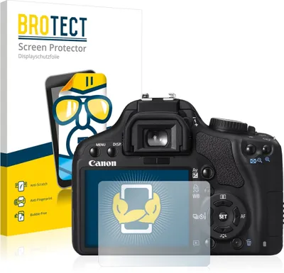 Produktbild von 2x Für Canon EOS 450D Schutzfolie BROTECT Displayschutz Display Schutz Folie Klar Transparent