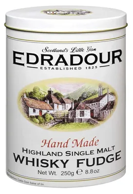Image de Gardiner's of Scotland : Fudge au whisky Edradour. Bonbons caramélisés au whisky, fabriqués à la main, 250 grammes