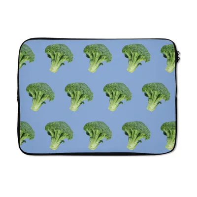 Produktbild von MuchoWow® Laptop Hülle 14 ZollGemüse - Muster - Blau - Lila Laptoptasche - Laptoptasche - Stoßsicher - Schutzhaube
