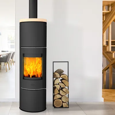 Produktbild von Fireplace Perondi Kaminofen RLU Stahl Schwarz | Topplatte Sandstein