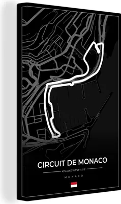 Obrázek produktu pro OneMillionCanvasses® - Obraz na plátně - 90x140 cm, Monako - Formule 1 - Monacký okruh - Závodní dráha - Černá, Nástěnná umělecká dekorace - Fotografie na plátně - Obraz - Nástěnná dekorace - Ložnice