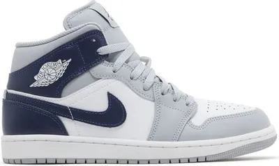 Produktbild von Air Jordan 1 Mid Wolf Grey Midnight Navy - EU: 47.5