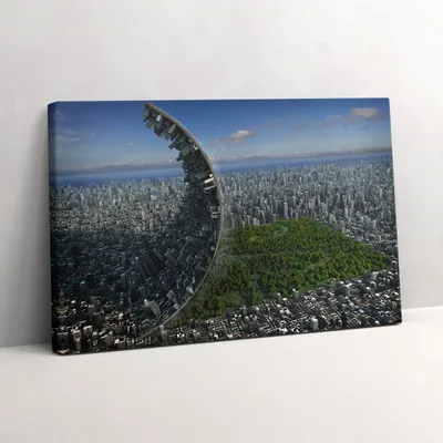 Produktbild von Central Park Abstraktion – Leinwandbild Wandbild – 30x20 cm – Leinwandbilder – Wandbilder – Schlafzimmer – Flur