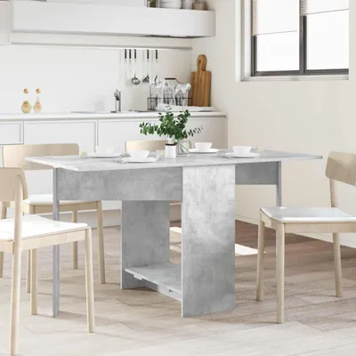 Obrázek produktu pro Maison Exclusive – jídelní stůl, rozměry 138 x 70 x 73,5 cm, materiál: dřevotříska, barva: betonová šedá