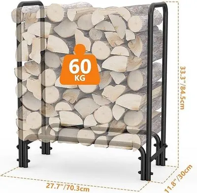 Produktbild von Famanu Holzregal Metall für Innen und Außen - 70,5 x 30 x 84,5 cm