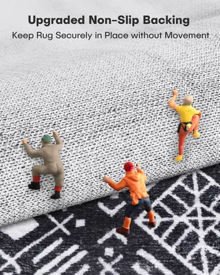 Productafbeelding van Kortpolig vloerkleed, 160x220 cm, antislip, geschikt voor de woonkamer