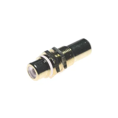 Produktbild von Lyndahl LKPA015 RCA Cinch Durchgangsdose für Frontplattenmontage, hartvergoldet Farbe: Weiß