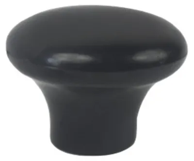 Obrázek produktu pro Černé plastové madlo na nábytek, průměr 30 mm, vstřikované, sada 75 kusů