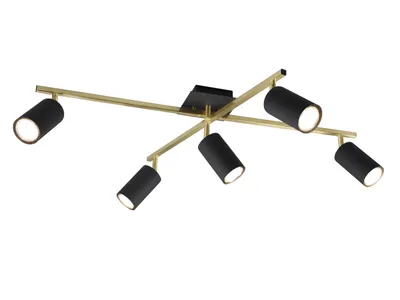 Immagine prodotto di Trio 5 faretti da soffitto MARLEY nero-oro
