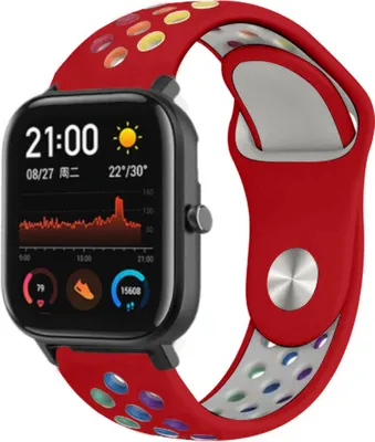 Produktbild von Strap-it Xiaomi Amazfit GTS Sportarmband (Bunt Rot)