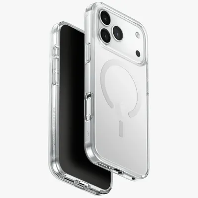 Imagen del producto de Funda Uniq Clario para iPhone 17 Pro Max, con carga MagClick y transparente