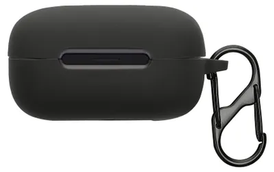 Produktbild von kwmobile Schutzhülle für Anker Soundcore C40i Hülle - TPU Silikon Case für Kopfhörer Ladecase - stoßfestes Cover mit Karabiner - Schwarz